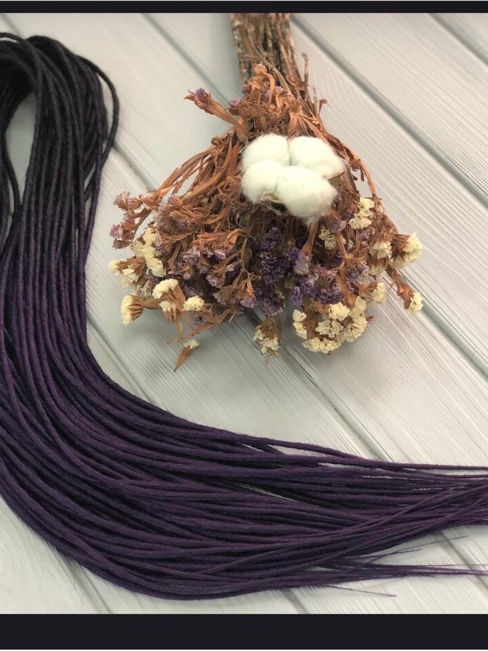 Ombre Purple Synthetic Dreadlock Extensions - Picture 2 of 3